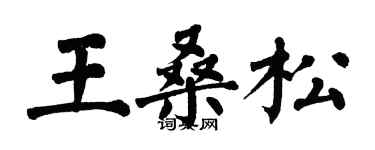 翁闿运王桑松楷书个性签名怎么写