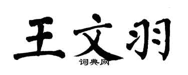 翁闿运王文羽楷书个性签名怎么写