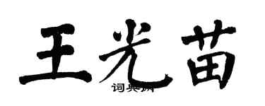 翁闿运王光苗楷书个性签名怎么写