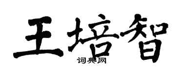 翁闿运王培智楷书个性签名怎么写