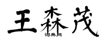 翁闿运王森茂楷书个性签名怎么写