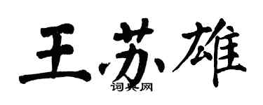 翁闿运王苏雄楷书个性签名怎么写