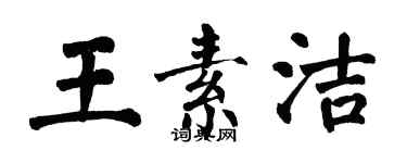 翁闿运王素洁楷书个性签名怎么写