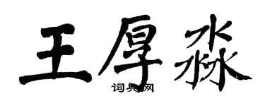 翁闿运王厚淼楷书个性签名怎么写