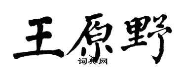 翁闿运王原野楷书个性签名怎么写