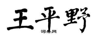翁闿运王平野楷书个性签名怎么写