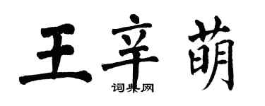 翁闿运王辛萌楷书个性签名怎么写