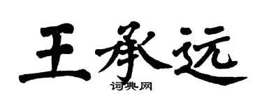 翁闿运王承远楷书个性签名怎么写