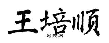翁闿运王培顺楷书个性签名怎么写