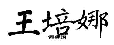 翁闿运王培娜楷书个性签名怎么写