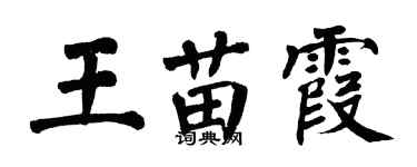 翁闿运王苗霞楷书个性签名怎么写