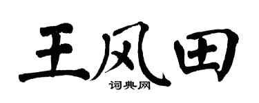 翁闿运王风田楷书个性签名怎么写