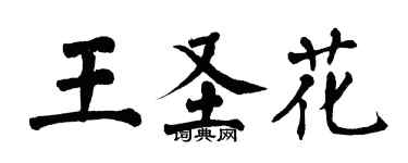 翁闿运王圣花楷书个性签名怎么写