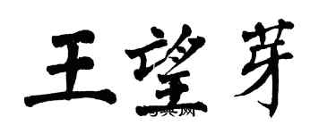翁闿运王望芽楷书个性签名怎么写