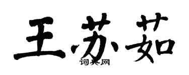 翁闿运王苏茹楷书个性签名怎么写
