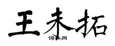 翁闿运王未拓楷书个性签名怎么写
