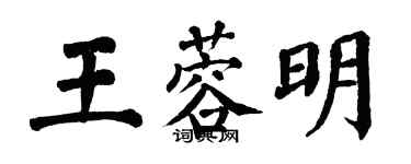 翁闿运王蓉明楷书个性签名怎么写