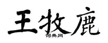 翁闿运王牧鹿楷书个性签名怎么写