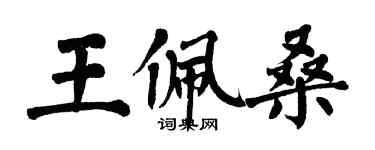 翁闿运王佩桑楷书个性签名怎么写