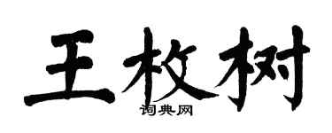 翁闿运王枚树楷书个性签名怎么写