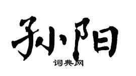 翁闿运孙阳楷书个性签名怎么写