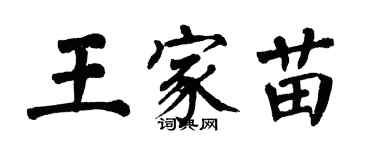 翁闿运王家苗楷书个性签名怎么写