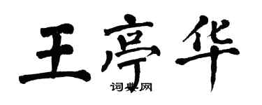 翁闿运王亭华楷书个性签名怎么写