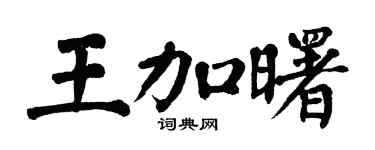 翁闿运王加曙楷书个性签名怎么写