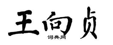翁闿运王向贞楷书个性签名怎么写