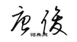 骆恒光唐俊草书个性签名怎么写