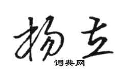 骆恒光杨立草书个性签名怎么写