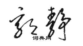 骆恒光郭静草书个性签名怎么写