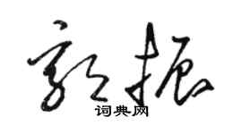骆恒光郭振草书个性签名怎么写