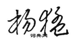 骆恒光杨猛草书个性签名怎么写