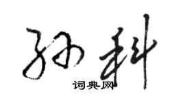 骆恒光孙科草书个性签名怎么写