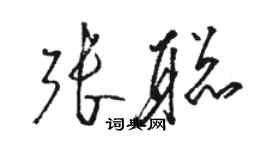 骆恒光张聪草书个性签名怎么写