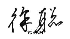 骆恒光徐聪草书个性签名怎么写