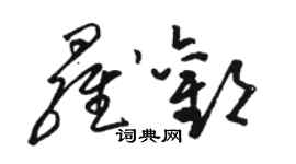 骆恒光罗欢草书个性签名怎么写