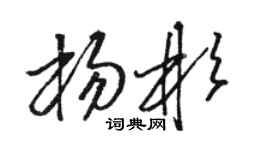 骆恒光杨彬草书个性签名怎么写