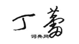 骆恒光丁蕾草书个性签名怎么写