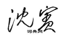 骆恒光沈宾草书个性签名怎么写
