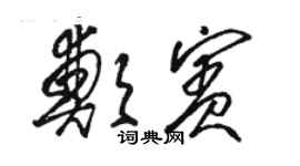 骆恒光郑宾草书个性签名怎么写