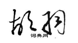 骆恒光胡羽草书个性签名怎么写