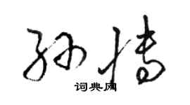 骆恒光孙博草书个性签名怎么写