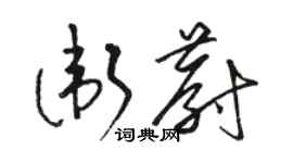 骆恒光卫蔚草书个性签名怎么写