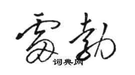 骆恒光雷勃草书个性签名怎么写