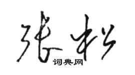 骆恒光张松草书个性签名怎么写