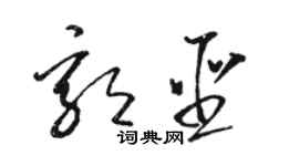 骆恒光郭圣草书个性签名怎么写