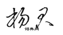 骆恒光杨君草书个性签名怎么写