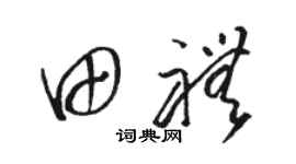 骆恒光田礼草书个性签名怎么写